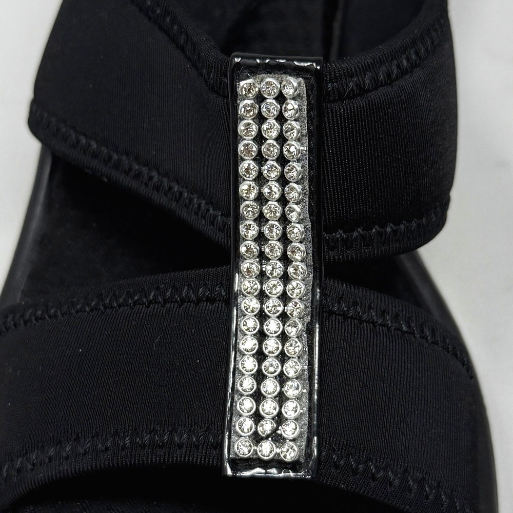 Skechers Cali Rumblers Risk Taker Black Jewel Wedge Sandals 7 Dressy Semi Formal - Picture 2 of 11